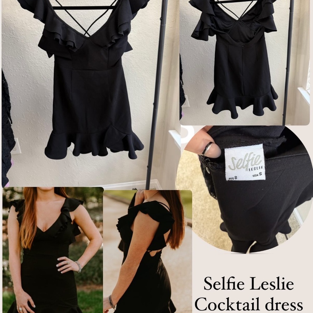 Selfie Leslie Black Fit and Flare Cocktail Dress